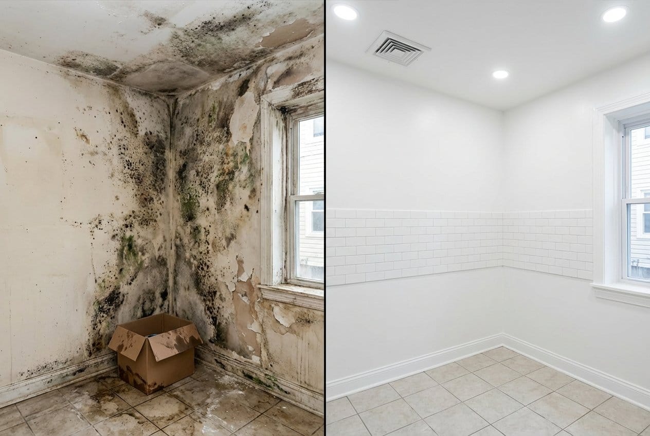 Mold Inspection & Moisture Assessment restoration β home kitchen of colonial residence in Garfield, NJ